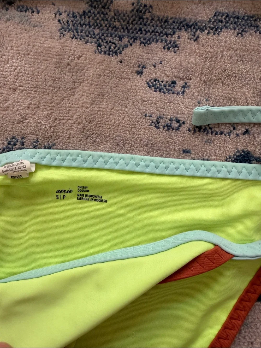 Aerie Triangle Matching Bikini Set in Glow Bug XS